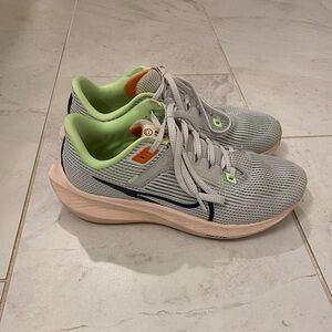 Nike Gray and Lime Athletic Shoes